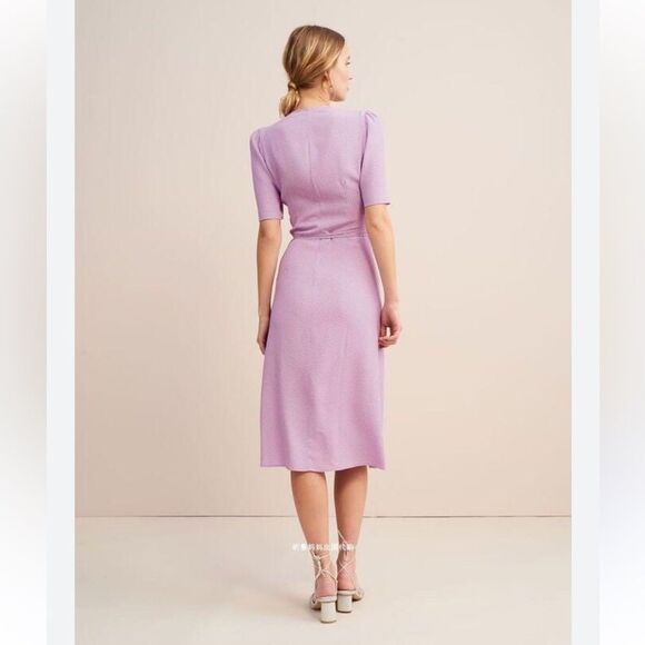 Rouje Gabin midi dress in Purple - Picture 2 of 15